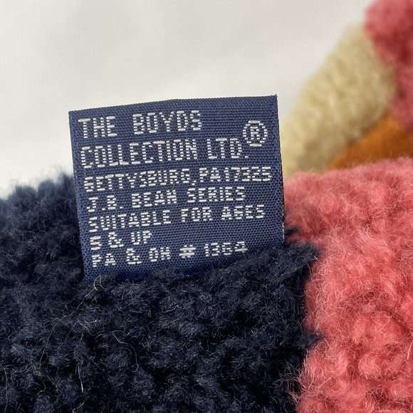 Boyds Collection Santa Teddy Bear 12" Plush Jointed Christmas Hat Scarf Vtg - Picture 5 of 6